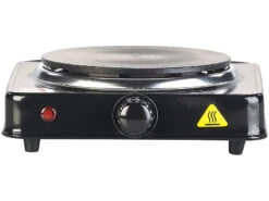 Rosenstein & Söhne Campingkocher:Elektrische Einzel-Kochplatte, 15,5 Cm, 1.000 Watt, Stufenlos, Kompakt -Einrichtungsgeschäft nx9729 0