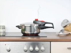 Rosenstein & Söhne Dampftopf:Edelstahl-Schnellkochtopf Mit 2-stufigem Druckregler Bis 90 KPa, 4 L -Einrichtungsgeschäft nx9742 4 1