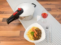 Rosenstein & Söhne Dampftopf:Edelstahl-Schnellkochtopf Mit 2-stufigem Druckregler Bis 90 KPa, 4 L -Einrichtungsgeschäft nx9742 5 1