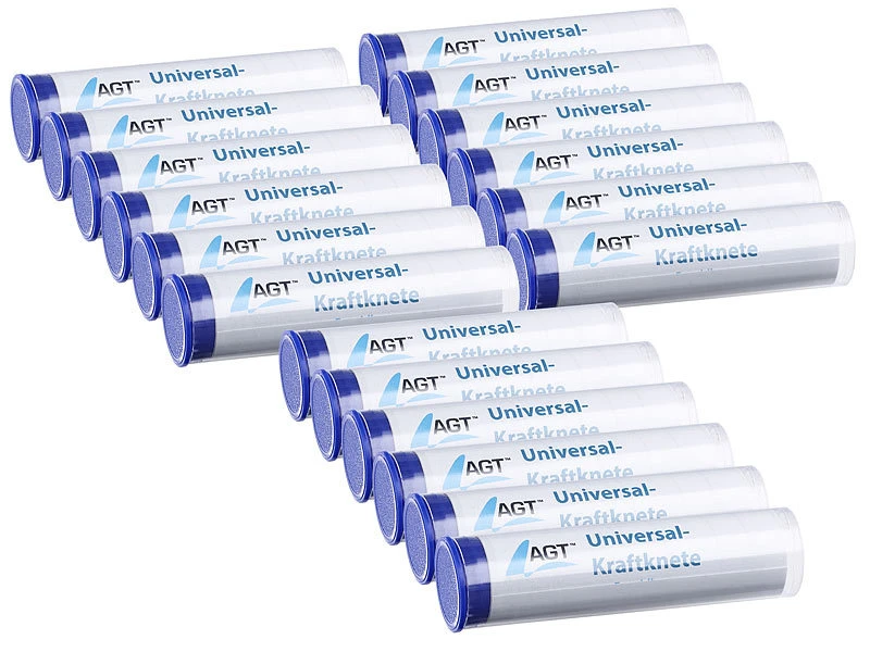 AGT Powerknete:18er-Pack Universal-Kraftknete: 2-Komponenten-Kleber Aus Epoxidharz 3 AGT Powerknete:18er-Pack Universal-Kraftknete: 2-Komponenten-Kleber Aus Epoxidharz