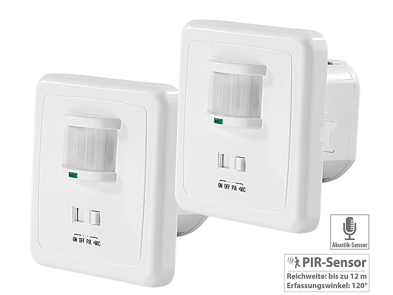 Revolt Klatschschalter 230V:2er-Set Automatische Lichtschalter Mit Bewegungsmelder & Sound-Sensor 3 Revolt Klatschschalter 230V:2er-Set Automatische Lichtschalter Mit Bewegungsmelder & Sound-Sensor