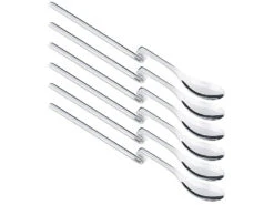 CHG Eislöffel:Edelstahl-Löffel Mit Anti-Rutsch-Knick, Familien-Set Mit 6 Löffeln