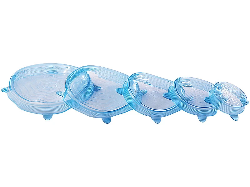 Rosenstein & Söhne Silikonabdeckung:5er-Set Stretch-Deckel Aus Silikon Für Schüsseln Etc 3 Rosenstein & Söhne Silikonabdeckung:5er-Set Stretch-Deckel Aus Silikon Für Schüsseln Etc