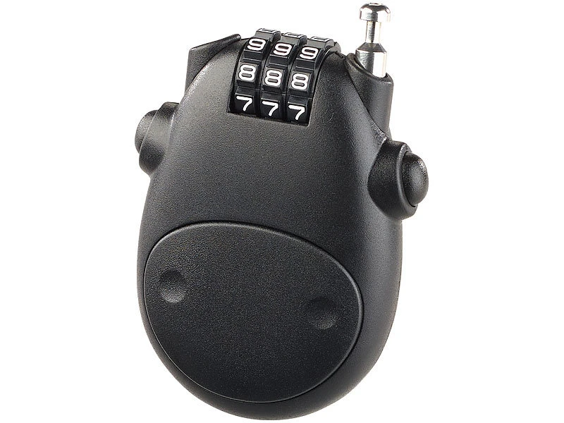 AGT Kabelschloss:2er-Set Reise-Sicherheits-Zahlenschloss, Ausziehbares 80-cm-Drahtseil 4 AGT Kabelschloss:2er-Set Reise-Sicherheits-Zahlenschloss, Ausziehbares 80-cm-Drahtseil – Bild 2