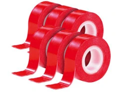 AGT Power Tape:Doppelseitiges Klebeband "Power ZIP", 19 Mm X 1,5 M, 6er-Pack