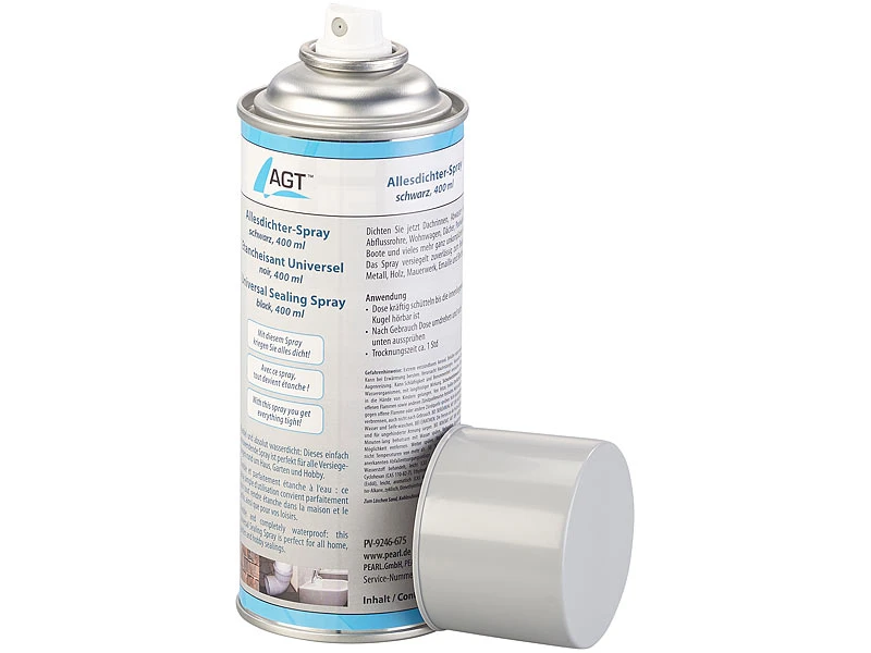 AGT Abdichtungsspray:Allesdichter-Spray, Schwarz, 400 Ml 3 AGT Abdichtungsspray:Allesdichter-Spray, Schwarz, 400 Ml