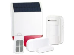 VisorTech Solar Alarmanlage:Solar-Funk-Alarmalage XMD-4400.easy, 110 DB, 5-teiliges Starter-Set