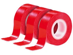 AGT Doppelklebeband:Doppelseitiges Klebeband, 19 Mm X 1,5 M, Tragkraft 200 G/cm², 3er Pack