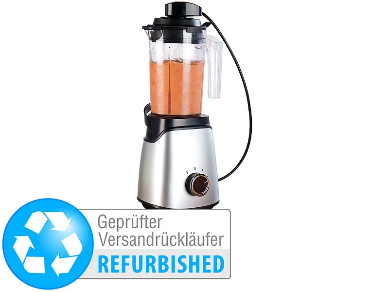 Rosenstein & Söhne Mixer Mit Vakuumpumpen:2in1-Vakuum-Mixer Mit 3 Stufen & 4 Klingen, Versandrückläufer 3 Rosenstein & Söhne Mixer Mit Vakuumpumpen:2in1-Vakuum-Mixer Mit 3 Stufen & 4 Klingen, Versandrückläufer