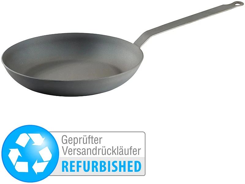 TS Pfanne Schmiedeeisern:Kaltgeschmiedete Bratpfanne Mit 4,8 Cm Hohem Rand (Versandrückläufer) 3 TS Pfanne Schmiedeeisern:Kaltgeschmiedete Bratpfanne Mit 4,8 Cm Hohem Rand (Versandrückläufer)