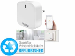 Luminea Home Control Gateway WiFi:WLAN-Gateway Mit Bluetooth-Mesh Für Smart-Home Versandrückläufer