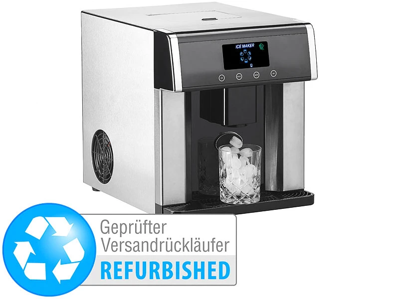 Rosenstein & Söhne Eiswürfel Bereiter:Eiswürfelmaschine & Wasserspender V2 Mit XL-Display, Versandrückläufer 3 Rosenstein & Söhne Eiswürfel Bereiter:Eiswürfelmaschine & Wasserspender V2 Mit XL-Display, Versandrückläufer