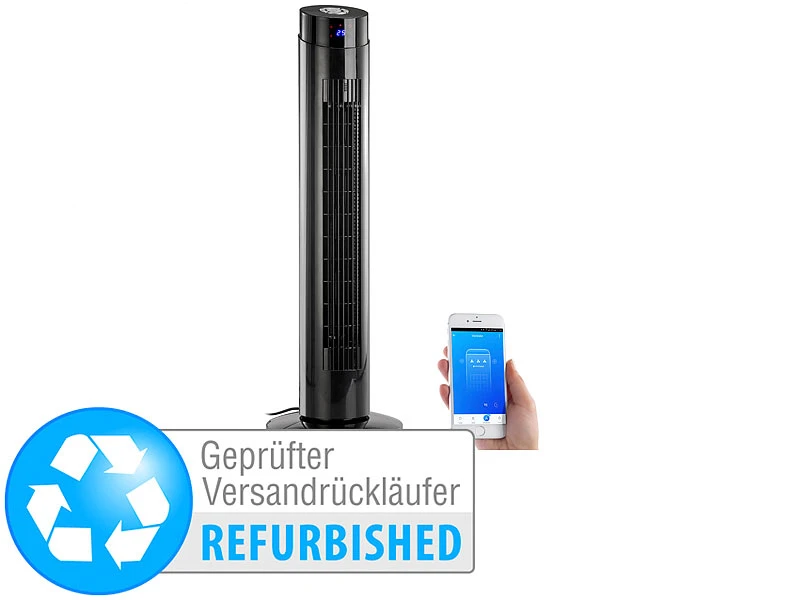 Sichler Turm-Lüfter-Ventilator:Turmventilator, Ionisator, WLAN & App, Siri, Versandrückläufer 4 Sichler Turm-Lüfter-Ventilator:Turmventilator, Ionisator, WLAN & App, Siri, Versandrückläufer – Bild 2