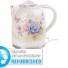 Rosenstein & Söhne Wasserkocher Teekannen:Keramik-Wasserkocher Mit BlumenmusterVersandrückläufer -Einrichtungsgeschäft ref67569 8