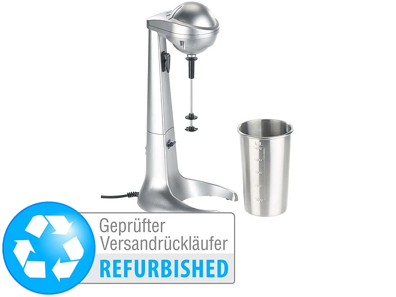 Rosenstein & Söhne Fitness-Drink-Shaker:Elektrischer Drink-Mixer Mit Edelstahl-Becher (Versandrückläufer) 3 Rosenstein & Söhne Fitness-Drink-Shaker:Elektrischer Drink-Mixer Mit Edelstahl-Becher (Versandrückläufer)