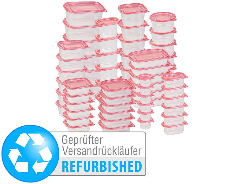 Rosenstein & Söhne Frischhaltedosen Plastik:120-teiliges XXL-Frischhaltedosen-Set BASIC, Versandrückläufer 3 Rosenstein & Söhne Frischhaltedosen Plastik:120-teiliges XXL-Frischhaltedosen-Set BASIC, Versandrückläufer