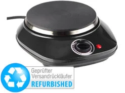 Rosenstein & Söhne Kochplatte Separat:Kompakte Elektrische Einzel-Kochplatte, Versandrückläufer