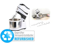 Rosenstein & Söhne Hand Mixer:Handmixer-Set: Rührständer, Edelstahl-Schüssel (Versandrückläufer) -Einrichtungsgeschäft ref85599 6