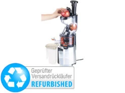 Rosenstein & Söhne Frucht-Entsafter:Digitaler Slow Juicer & Kaltpress-Entsafter (Versandrückläufer)