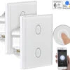 Luminea Home Control Touch Lichtschalter:2er-Set Touch-Doppel-Lichttaster, Komp. Zu Alexa & Google Assistant -Einrichtungsgeschäft zx1323 10