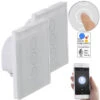 Luminea Home Control Smart Home Lichtschalter:2er-Set Touch-Lichtschalter & Dimmer, Für Alexa & Google Assistant -Einrichtungsgeschäft zx1324 9