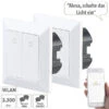 Luminea Home Control Taster:2er-Set Doppel-Lichttaster Mit WLAN, App Und Sprachsteuerung -Einrichtungsgeschäft zx1335 8