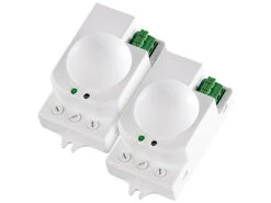 Revolt Bewegungsmelder Aufputz:2er-Set Hightech-Bewegungsmelder Mit Mikrowellen-Radar