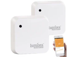 Luminea Home Control Sonnensensor:2er-Set Wetterfeste WLAN-Licht- & Dämmerungs-Sensoren Mit App, IP55 16 Luminea Home Control Sonnensensor:2er-Set Wetterfeste WLAN-Licht- & Dämmerungs-Sensoren Mit App, IP55 -Einrichtungsgeschäft zx1358 10