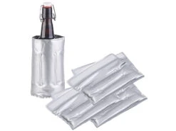 Infactory Kühlmanschetten:4er-Set Flaschenkühler Für Ø 75 - 86 Mm, Kühl- & Wärme-Gel