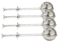 PEARL Tee-Eier:4er-Set Teesiebe, Rostfreier Edelstahl, Ø 5 Cm, Spülmaschinengeeignet