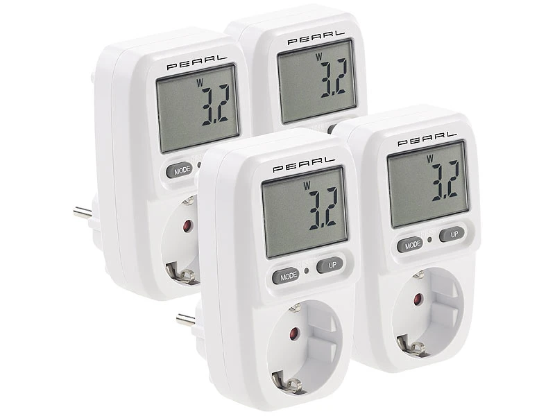 Revolt Energiekostenmessgerät:4er-Set Digitale Energiekosten-Messer & Stromverbrauchs-Zähler 3 Revolt Energiekostenmessgerät:4er-Set Digitale Energiekosten-Messer & Stromverbrauchs-Zähler