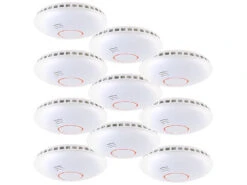 VisorTech Rauchmelder Vernetzt:Vernetzbarer Funk-Hitze- & Rauchwarnmelder RWM-460.f, 85 DB, 10er-Set -Einrichtungsgeschäft zx2542 9