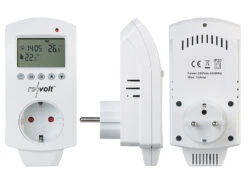 Revolt Stecker-Thermostat:2er-Set Digitale Steckdosen-Thermostate Für Klimageräte, 3.680 Watt -Einrichtungsgeschäft zx2629 8 1