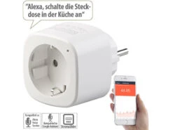 Luminea Home Control Elesion App:WLAN-Steckdose Mit Energiekostenmesser, App Und Sprachsteuerung