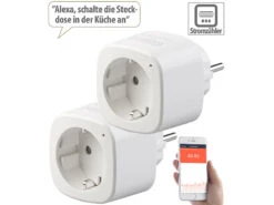 Luminea Home Control Energiemessgerät WLAN:2er-Set WLAN-Steckdosen, Amazon Alexa & Google Assistant Komp., 16 A 18 Luminea Home Control Energiemessgerät WLAN:2er-Set WLAN-Steckdosen, Amazon Alexa & Google Assistant Komp., 16 A -Einrichtungsgeschäft zx2899 6