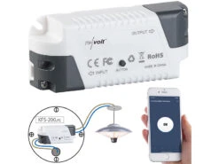 Revolt Smart-Switch Alexa:3er-Set Funk-Empfänger KFS-200.rc, Amazon Alexa & Google Assistant -Einrichtungsgeschäft zx2958 10 1