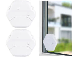 VisorTech Glasbruchsensor:8er-Set Extradünne Glasbruchmelder, 2 Stufen, 95 DB, 54 Monate -Einrichtungsgeschäft zx2966 7 1