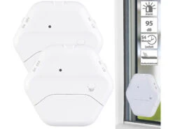 VisorTech Glasbruchsensor:8er-Set Extradünne Glasbruchmelder, 2 Stufen, 95 DB, 54 Monate -Einrichtungsgeschäft zx2966 8 1