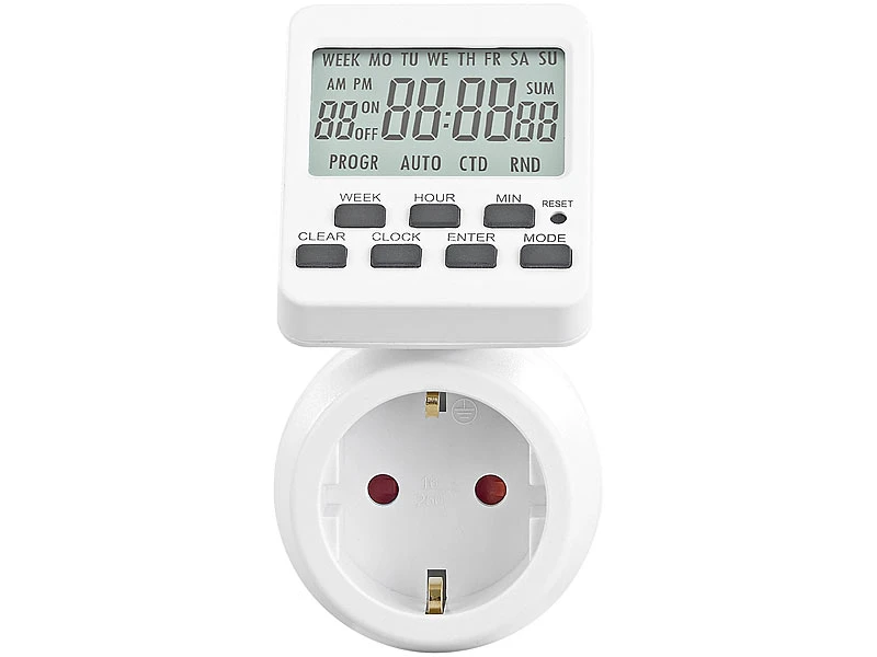 Revolt Steckdose Mit Timer:2er-Set Digitale Zeitschaltuhren Mit 180° Rotierbarem LCD-Display 13 Revolt Steckdose Mit Timer:2er-Set Digitale Zeitschaltuhren Mit 180° Rotierbarem LCD-Display – Bild 11