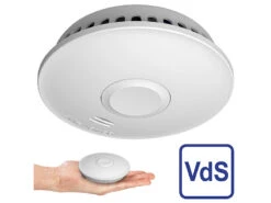 VisorTech Rauchmelder Koppelbar:Vernetzbarer Funk-Rauchmelder, 85 DB, VdS-zertifiziert, 10-J.-Batterie
