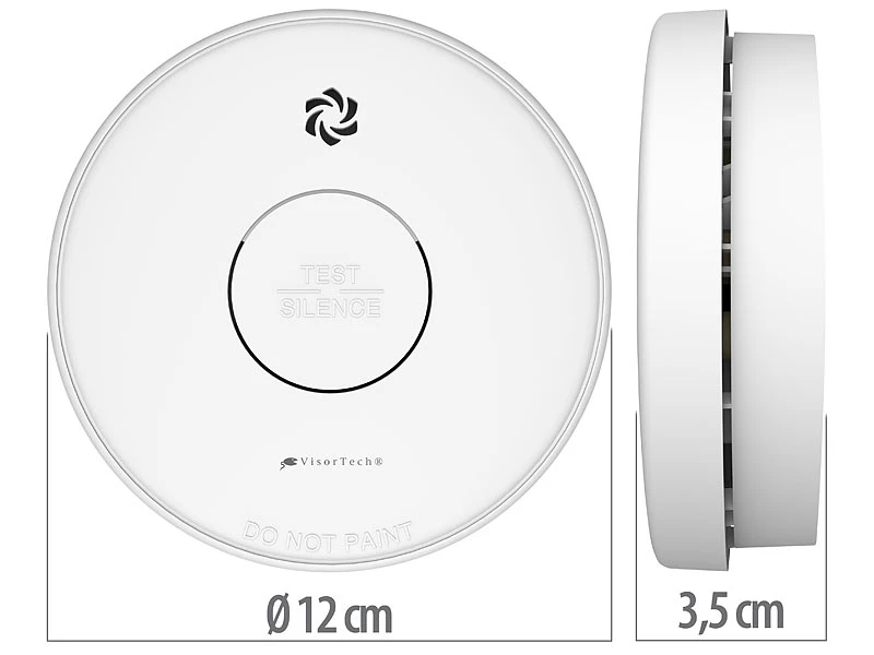VisorTech Rauchmelder Vernetzbar:3er-Set Drahtlos Vernetzbare Funk-Rauchwarnmelder, 85 DB 6 VisorTech Rauchmelder Vernetzbar:3er-Set Drahtlos Vernetzbare Funk-Rauchwarnmelder, 85 DB – Bild 5