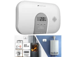 VisorTech CO Messgerät:Kohlenmonoxid-Melder, 10-Jahres-Sensor, Display, 85 DB, EN 50291