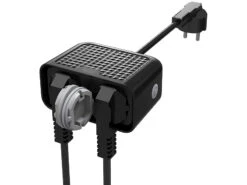 Luminea Home Control Aussensteckdose:Outdoor-WLAN-2-fach-Steckdose Komp. Zu Amazon Alexa & Google Assistant -Einrichtungsgeschäft zx5000 3