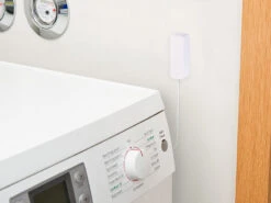 Luminea Home Control Wassermelder Alexa:WLAN-Wassermelder, Externer Sensor, App, Bis 2 Jahre Batterie-Laufzeit -Einrichtungsgeschäft zx5004 5