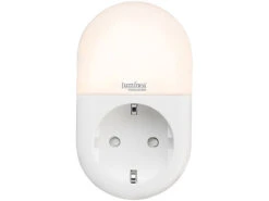 Luminea Home Control Nachtlicht-Lampen:WLAN-Steckdose Mit Smartem LED-Nachtlicht, App & Sprachsteuerung, 16 A -Einrichtungsgeschäft zx5046 2