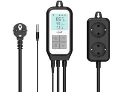 Revolt Universalthermostat:WLAN-Steckdosen-Thermostat Für 2 Geräte, Sensor, App,Versandrückläufer -Einrichtungsgeschäft zx5047 3