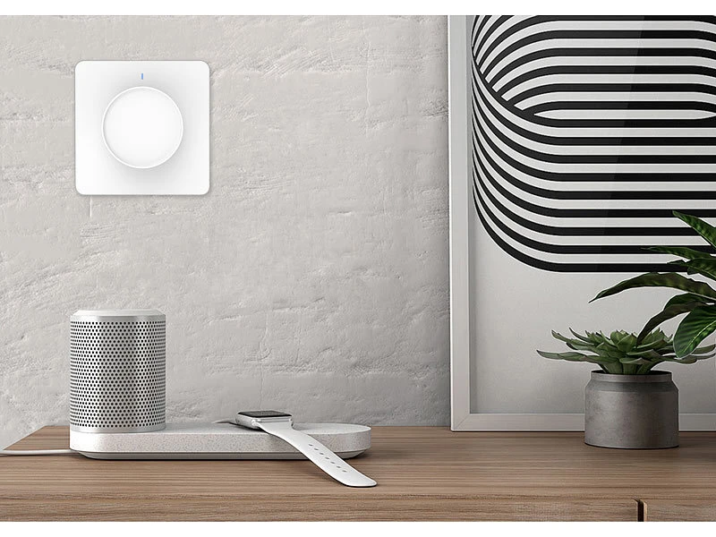 Luminea Home Control Alexa Dimmer-Schalter:4er WLAN-Lichtschalter & Dimmer Mit Dreh-/Drück-Funktion Und App 10 Luminea Home Control Alexa Dimmer-Schalter:4er WLAN-Lichtschalter & Dimmer Mit Dreh-/Drück-Funktion Und App – Bild 8
