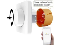 Luminea Home Control Alexa Dimmer-Schalter:4er WLAN-Lichtschalter & Dimmer Mit Dreh-/Drück-Funktion Und App 30 Luminea Home Control Alexa Dimmer-Schalter:4er WLAN-Lichtschalter & Dimmer Mit Dreh-/Drück-Funktion Und App -Einrichtungsgeschäft zx5073 12