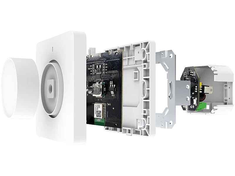 Luminea Home Control Alexa Dimmer-Schalter:4er WLAN-Lichtschalter & Dimmer Mit Dreh-/Drück-Funktion Und App 7 Luminea Home Control Alexa Dimmer-Schalter:4er WLAN-Lichtschalter & Dimmer Mit Dreh-/Drück-Funktion Und App – Bild 5