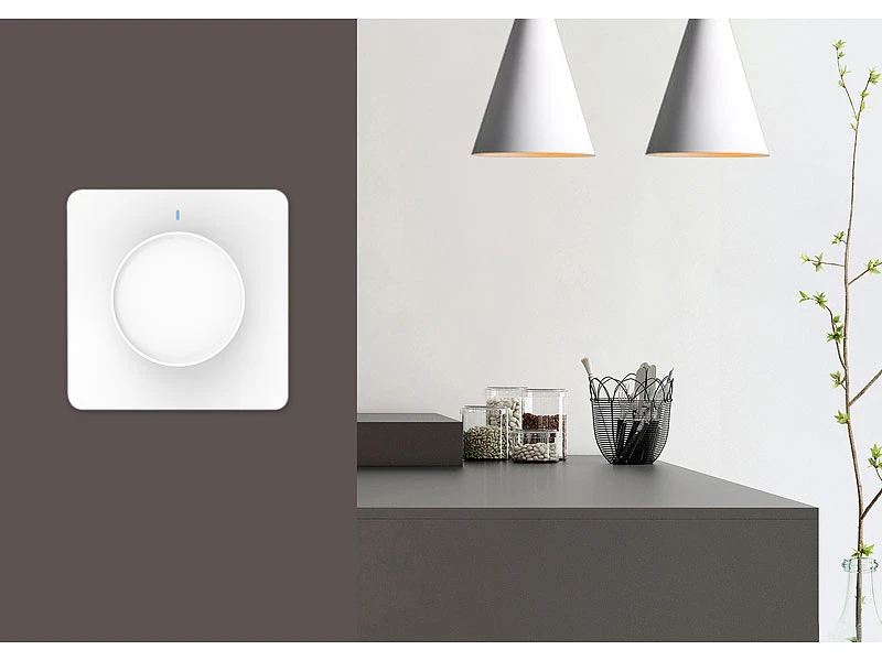 Luminea Home Control Alexa Dimmer-Schalter:4er WLAN-Lichtschalter & Dimmer Mit Dreh-/Drück-Funktion Und App 11 Luminea Home Control Alexa Dimmer-Schalter:4er WLAN-Lichtschalter & Dimmer Mit Dreh-/Drück-Funktion Und App – Bild 9